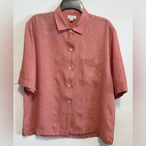 Sunspel Men's Casual Button Down Shirt in Coral color